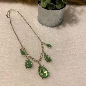 1928 Green & Silver Necklace